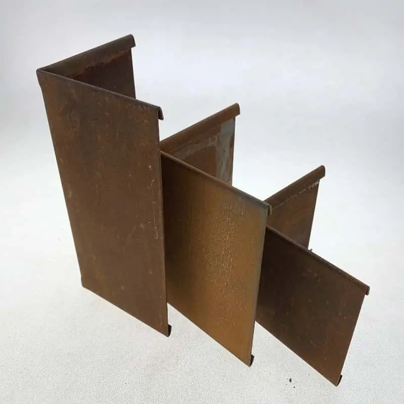 Disponible Ahora Angulos de union borduras acero corten