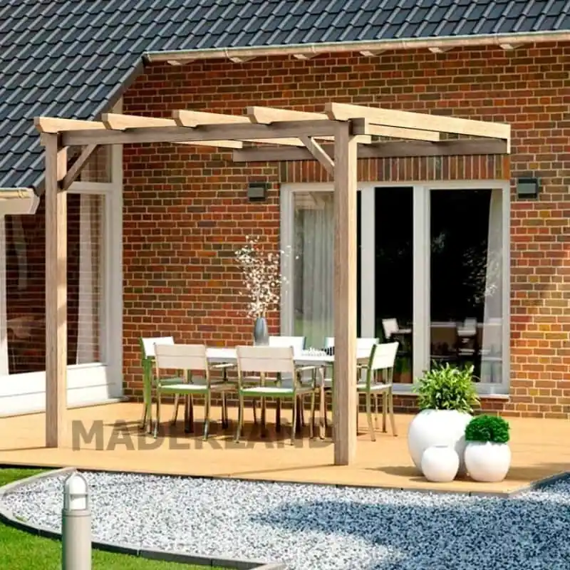 Mejor Precio Pérgola laminada adosada modelo Cádiz