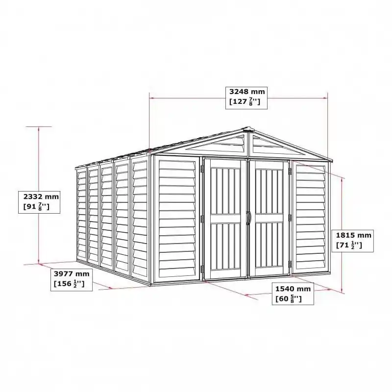 Precio De Oferta Cobertizo PVC Woodbridge