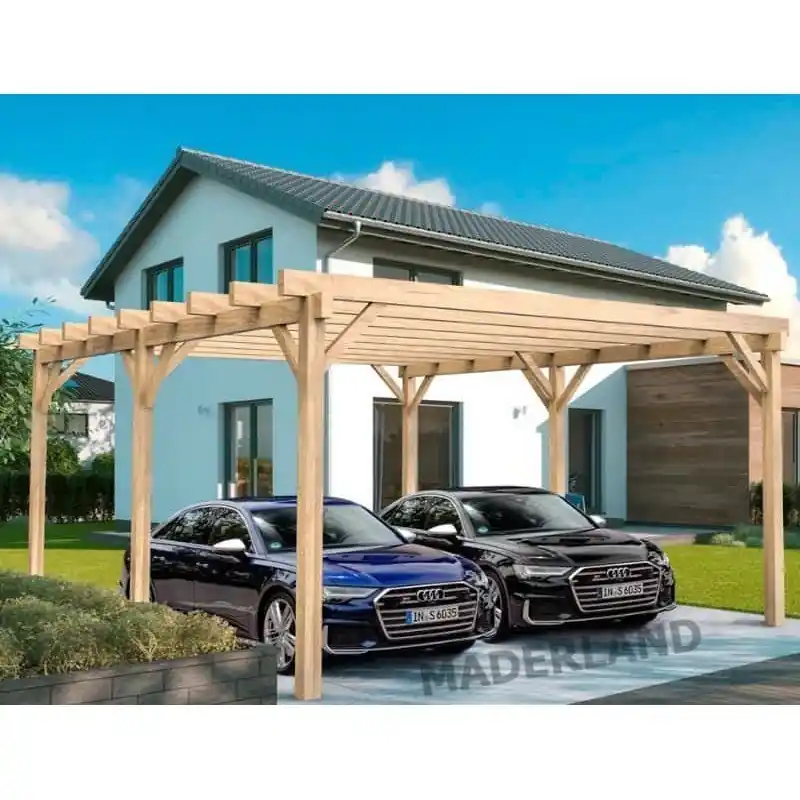Última Versión Cochera de madera modelo Lugo