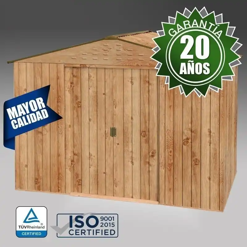 Compra Ahora Cobertizos de Metal imitación madera