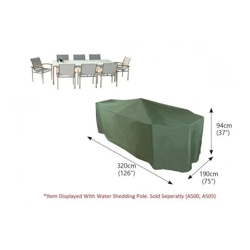 Funda Set Patio Rectangular 8/10 sillas UV Profesional