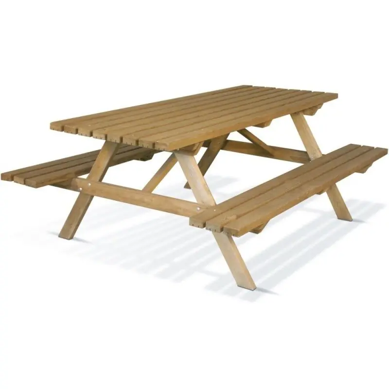 Mesa picnic madera Team 200x150x73 cm Pago Seguro
