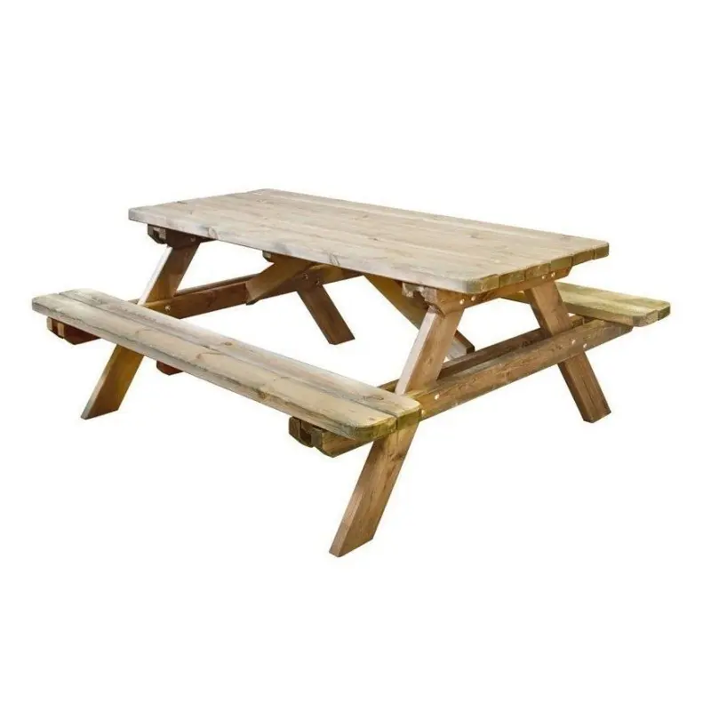 Mesa picnic madera Robuste 180x160x72,5 cm Más Vendido