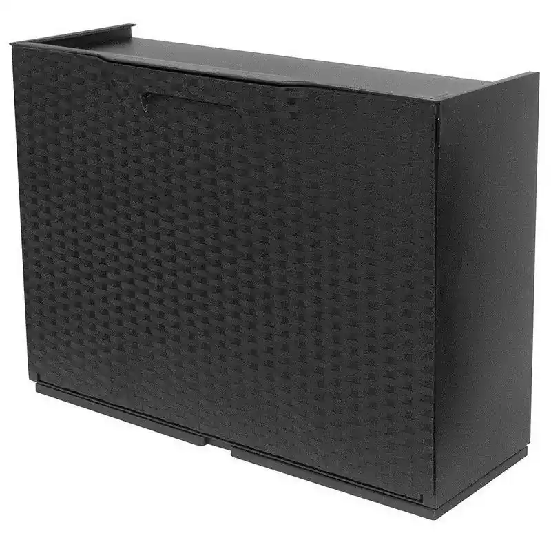 Zapatero de plastico Negro rattan Oferta De Temporada