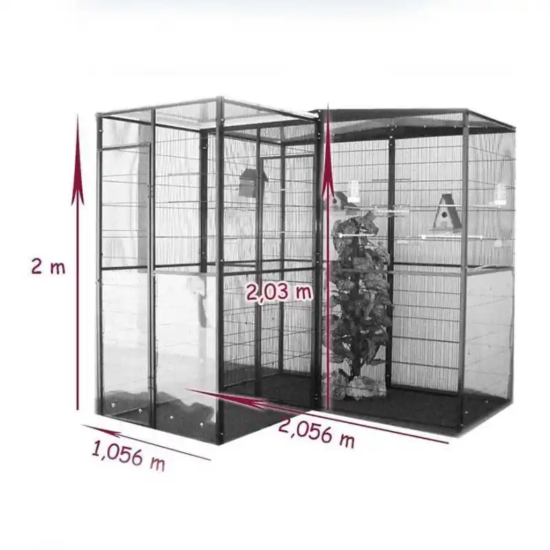 Voladero 3m2 y habitaculo seguro Lujoso