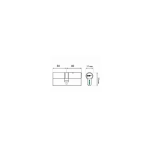Popular CILINDRO SEGURIDAD CS1 L15 30X40MM LATON