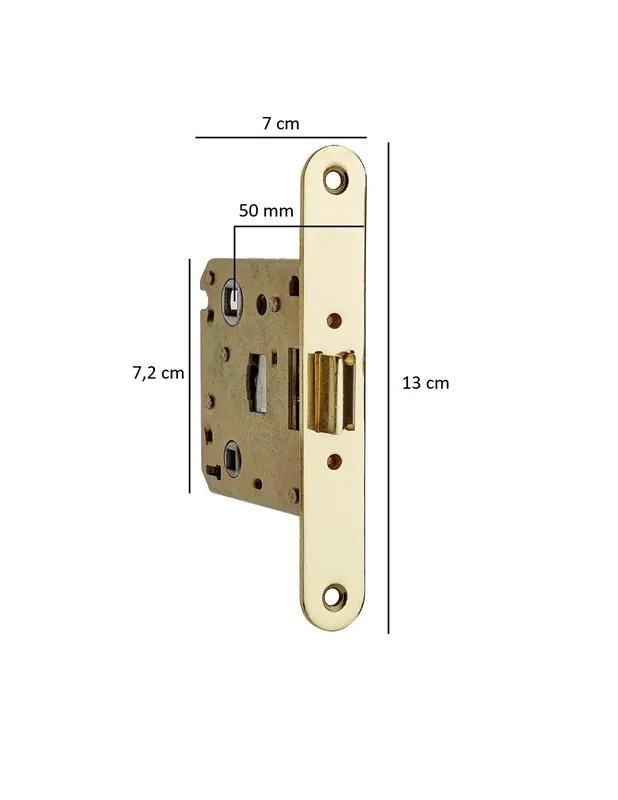 PICAPORTE LATON SATINADO 50 Marca Reconocida