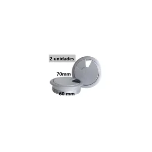 Garantía De Devolución De Dinero TAPA PASA CABLES PLATA 60 X 22 mm