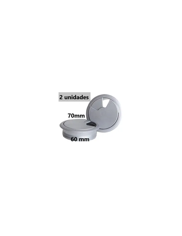 Garantía De Devolución De Dinero TAPA PASA CABLES PLATA 60 X 22 mm