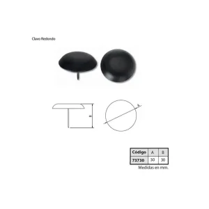 Oferta Especial CLAVO REDONDO PARA PUERTA 30MM NEGRO 10 UD