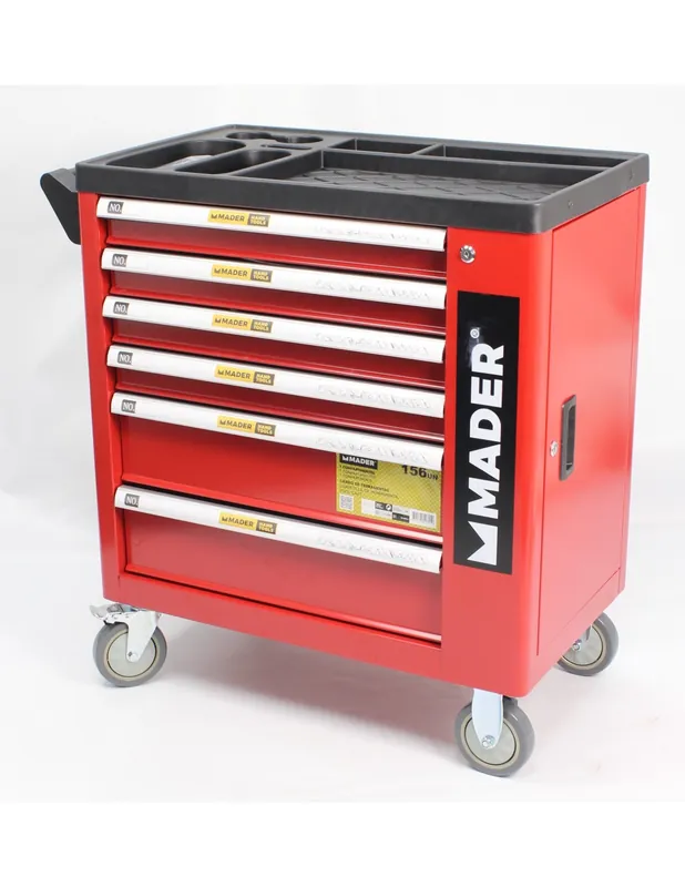 CARRETILLA DE HERRAMIENTA 7 PARTICIONES 156UN - MADER HAND TOOLS Favorito De Clientes