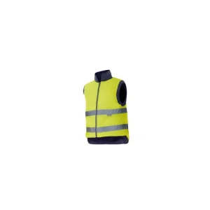 Solo Por Tiempo Limitado CHALECO ACOLCHADO REVERSIBLE MARINO-AMARILLO FLUOR XL