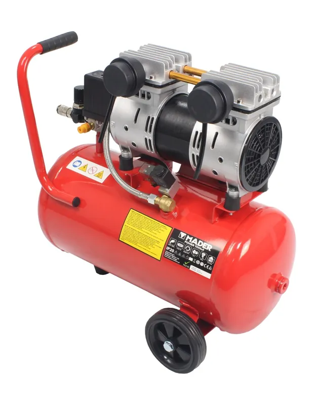 Promoción Exclusiva COMPRESOR DE AIRE MONOBLOCO 24L 2HP CABEZAL DOBLE - MADER POWER TOOLS