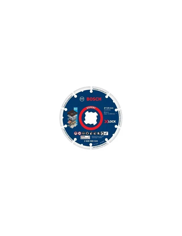DISCO DE CORTE DIAMANTE 125MM X-LOCK METAL Disponible Ahora