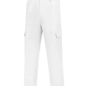 PANTALON MULTIBOLSILLO GOMA BLANCO T52 A Buen Precio