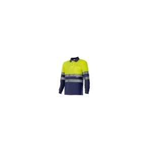Bestseller POLO BICOLOR MANGA LARGA AMARILLO/AZUL