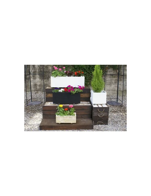 JARDINERA ANTRACITA PIEDRA 80CM Últimas Unidades