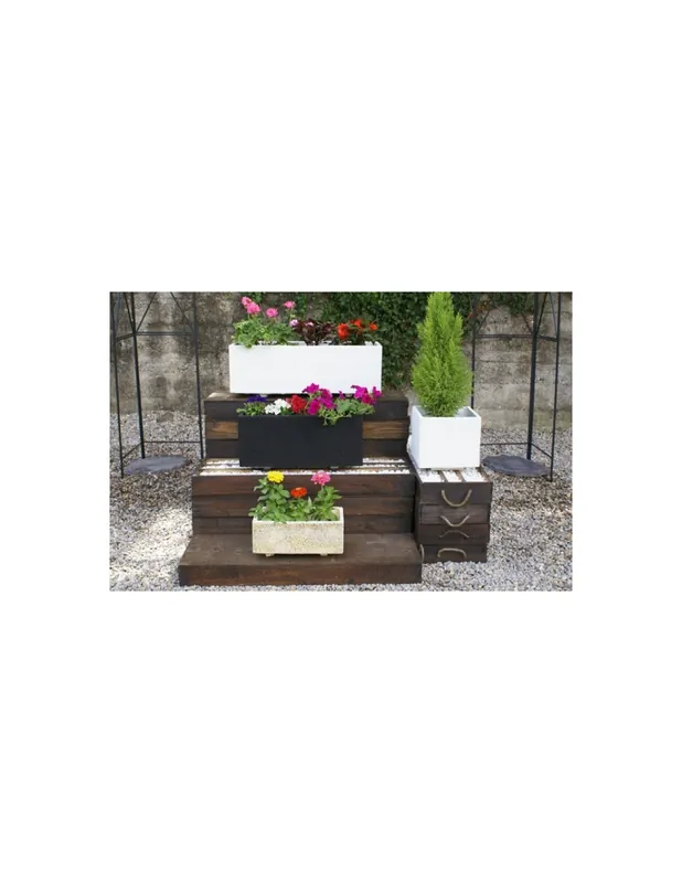 JARDINERA BLANCA PIEDRA 80CM Certificado
