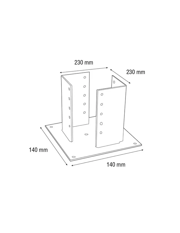 Precio De Fábrica SOPORTE VIGA AL SUELO 120x120 PLACA 180x180 8Uds