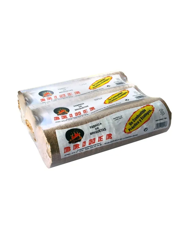 Garantía Incluida BRIQUETAS PAQUETE 7KG APROX 3 UND