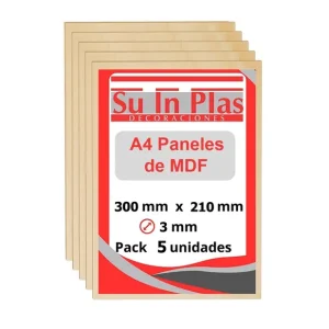TABLERO MDF 3 mm A4 CORTE LASER, CNC, MANUALIDADES, BRICOLAGE Comprar En Línea