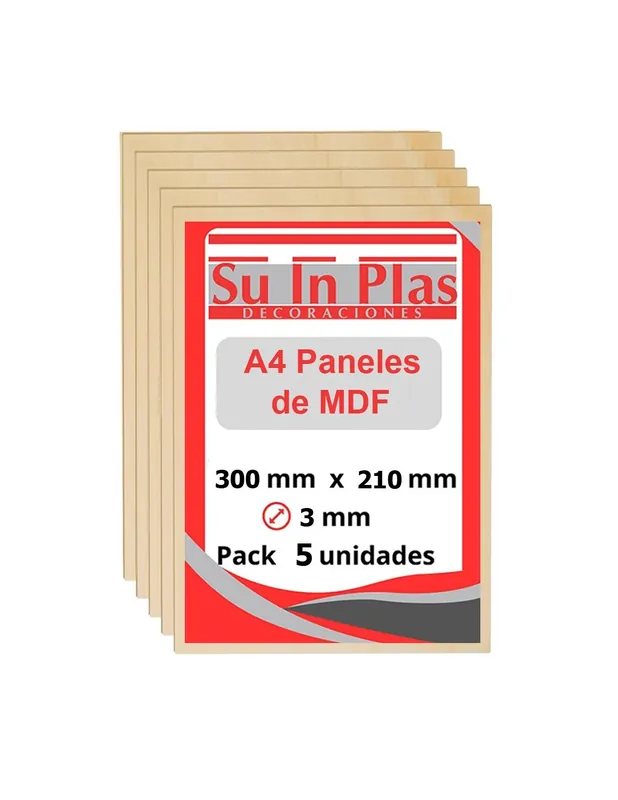 TABLERO MDF 3 mm A4 CORTE LASER, CNC, MANUALIDADES, BRICOLAGE Comprar En Línea