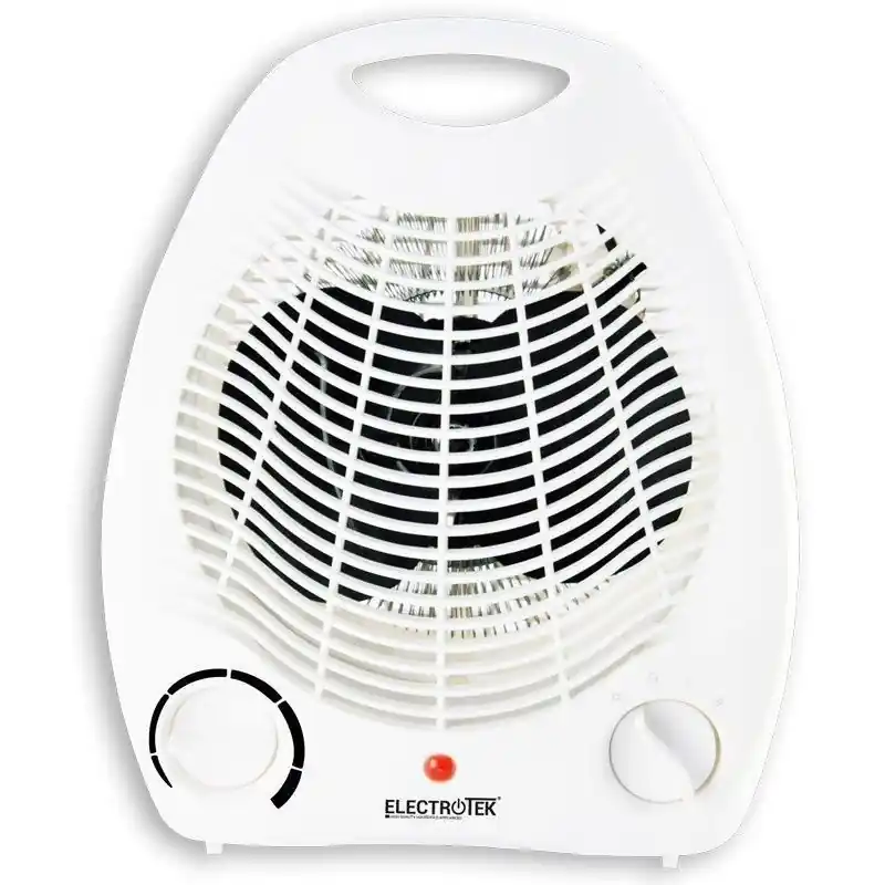 Calefactor electrico con dos niveles de calor y modo de ventilación de aire frio, 1000W-2000W, ET-TV06, blanco Súper Precio