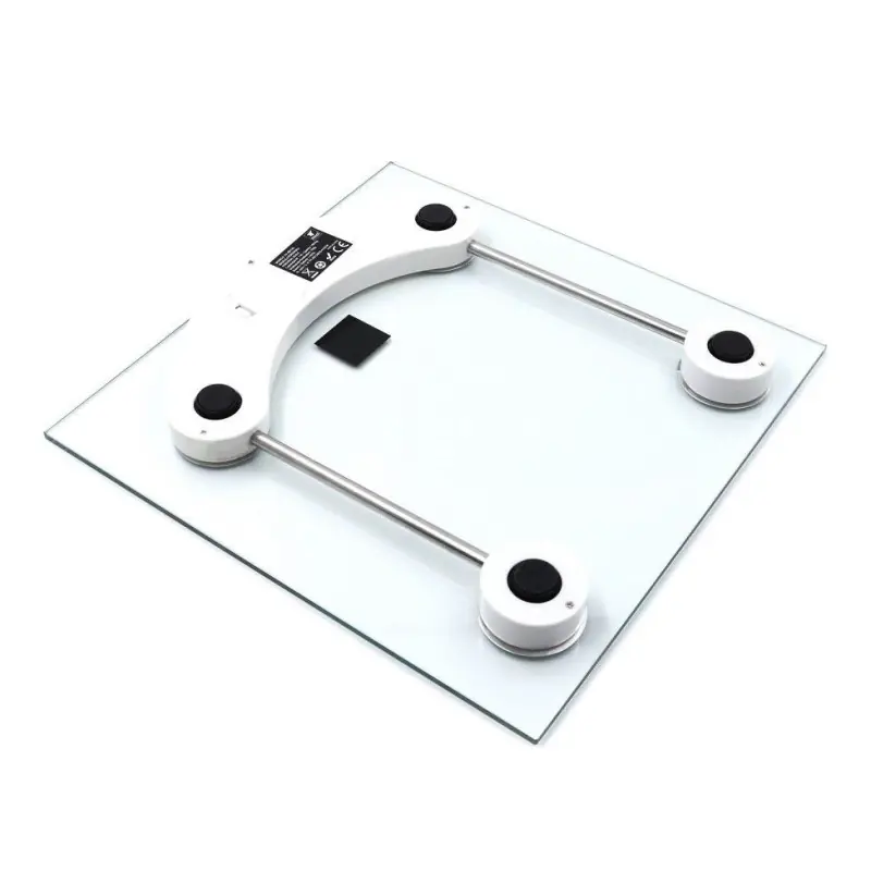 Rebajas Báscula Transparente Electrónica de Baño Digital | Capacidad 2-180 Kg | Graduación 100 g | Apagado Automático | 30x30 cm