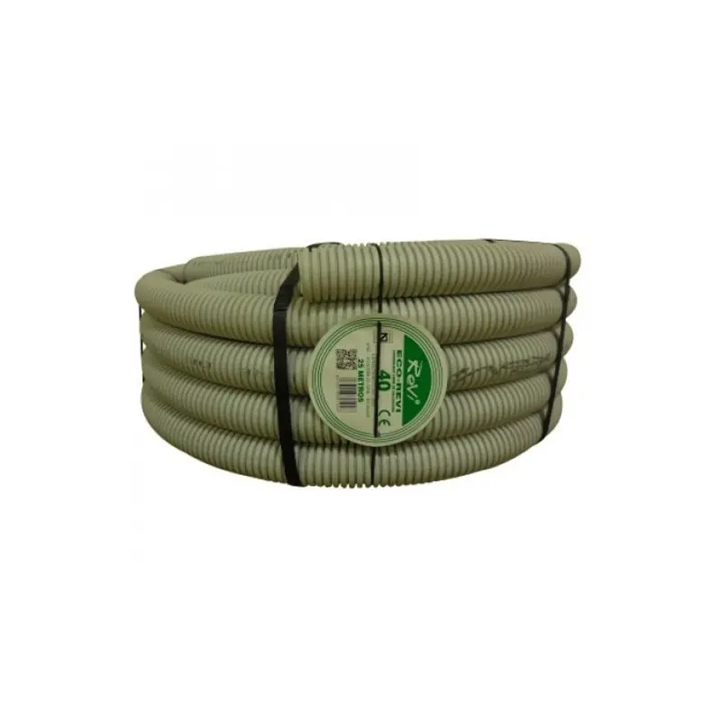 Nueva Colección Tubo Corrugado libre de halogenos 40mm | Manguera Espiral flexible reforzado 25 metros | Aislamiento PVC para cables electricos