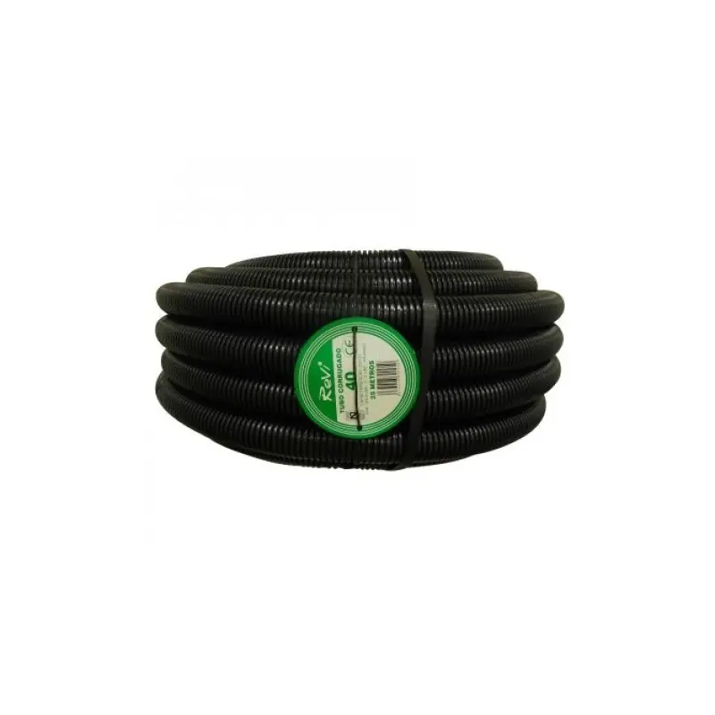 Tubo corrugado 40mm 25 metros | Tuberia corrugada con Certificado Aenor utilizada para conducción de cables electricos Exclusivo