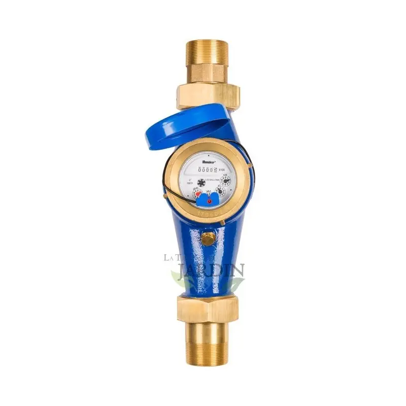 Hecho A Mano Contador de agua Hunter HC-075-FLOW-B para programadores de riego. Rosca macho 3/4'' DN 20mm
