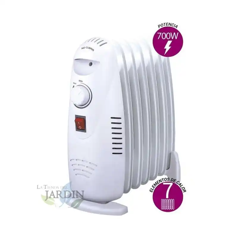 Devolución Gratuita Radiador de Aceite 700W, 7 Elementos de Calor, Bajo Consumo - Ahorro Energético y Calor Agradable