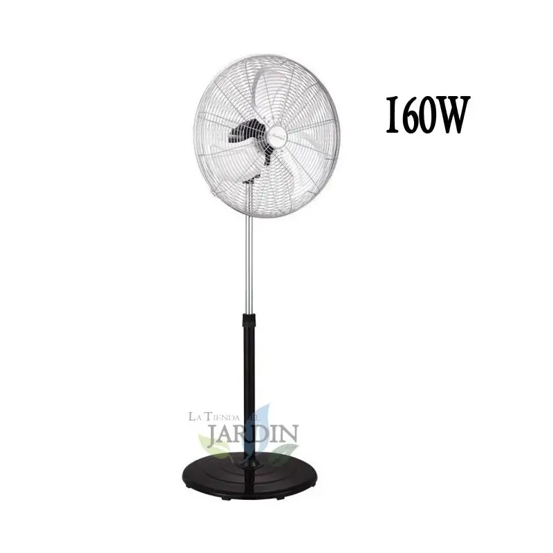 Ventilador de Pie 20" 160W, 3 Velocidades y Altura Regulable - Potente y Ajustable para Espacios Grandes Alta Calidad