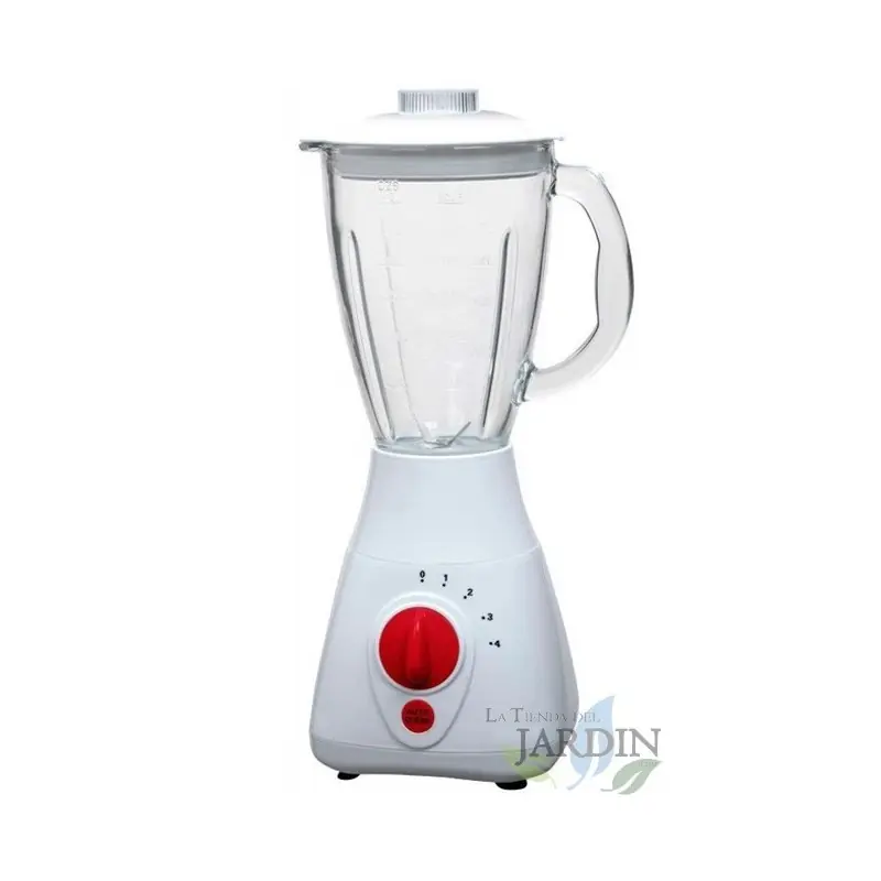 Batidora de Vaso 550W, 1.5 Litros, 4 Velocidades y Jarra de Cristal - Ideal para Smoothies y Bebidas Frías Oferta Limitada