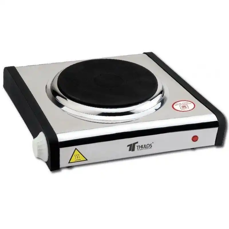 Placa Eléctrica con 1 Fuego de Acero Inoxidable, Cocina para Estudiantes o Camping, 1000W, 28x27 cm Ocasión Especial