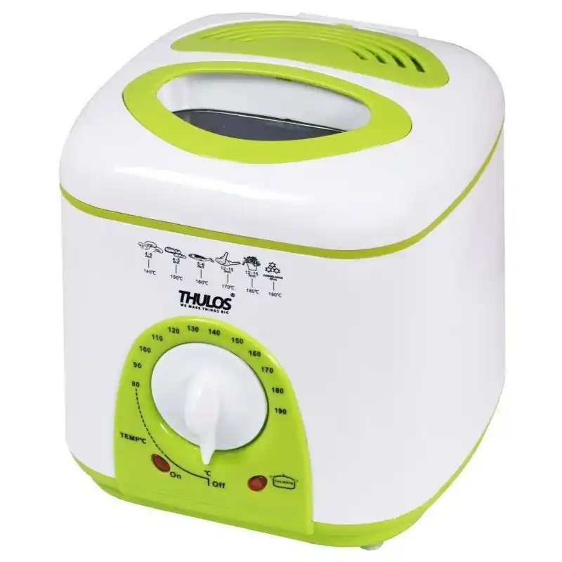Freidora Eléctrica de Aceite, Potencia 950W, Capacidad 1 Litro, 19.2x19.4x21 cm Última Versión