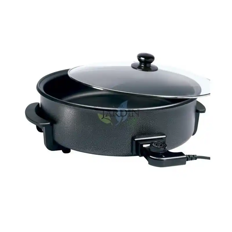 Paellero eléctrico 1500W Ø42x7cm teflón negro, resistente, ideal para grandes paellas y recetas tradicionales Devolución Gratuita