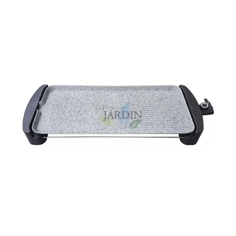 Oferta De Temporada Plancha Grill eléctrica 2000W piedra antiadherente, termostato regulable, gran tamaño 65x30cm para familias