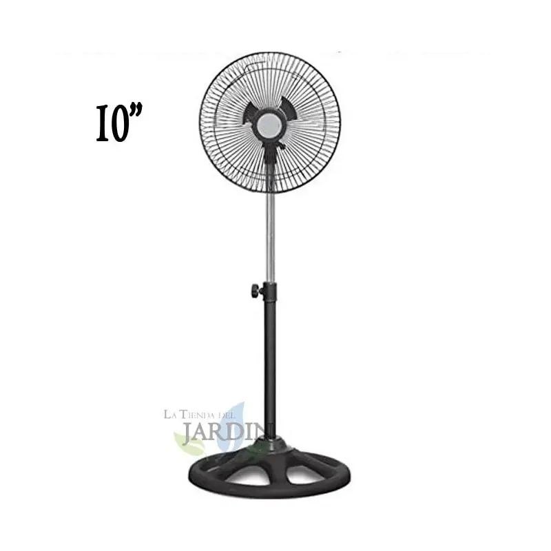 Ventilador de pie 10" 45W 3 velocidades y altura regulable hasta 1 metro ideal para enfriar espacios pequeños Envío Gratis