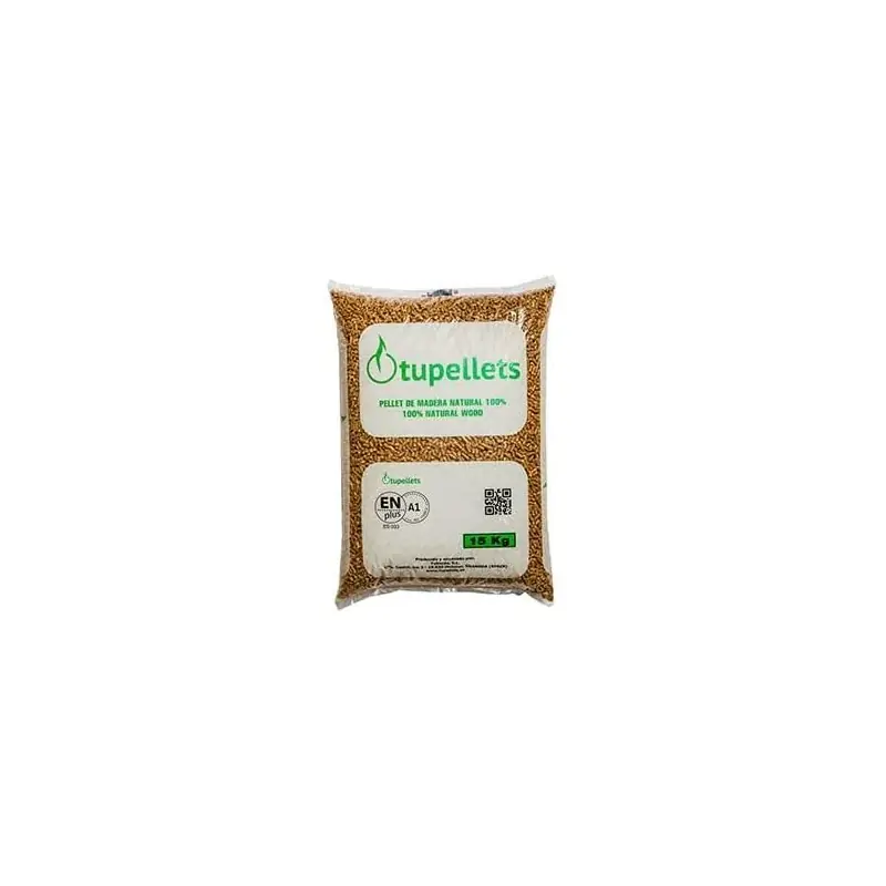 15 Kg Pellet de Madera Natural 100% para Calefacción - Calor rápido Hogar Garantía Incluida