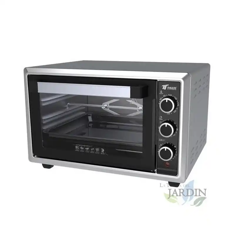 Tendencia Horno Eléctrico de Sobremesa 34 Litros, Convección y Rustipollo, 1500W, Temporizador, 50x43x32 cm