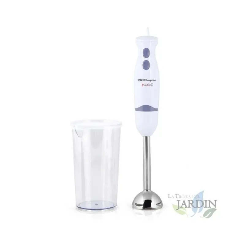 A Buen Precio Batidora de mano 2 velocidades, vaso mezclador 600ml, 400W, brazo y cuchilla acero inox