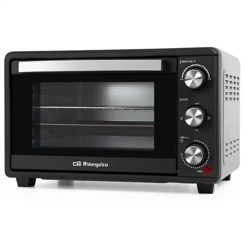 A Buen Precio Horno Eléctrico de Sobremesa 25 Litros, Convección 1500W, Temporizador, Selector de Temperatura, Calor superior e inferior