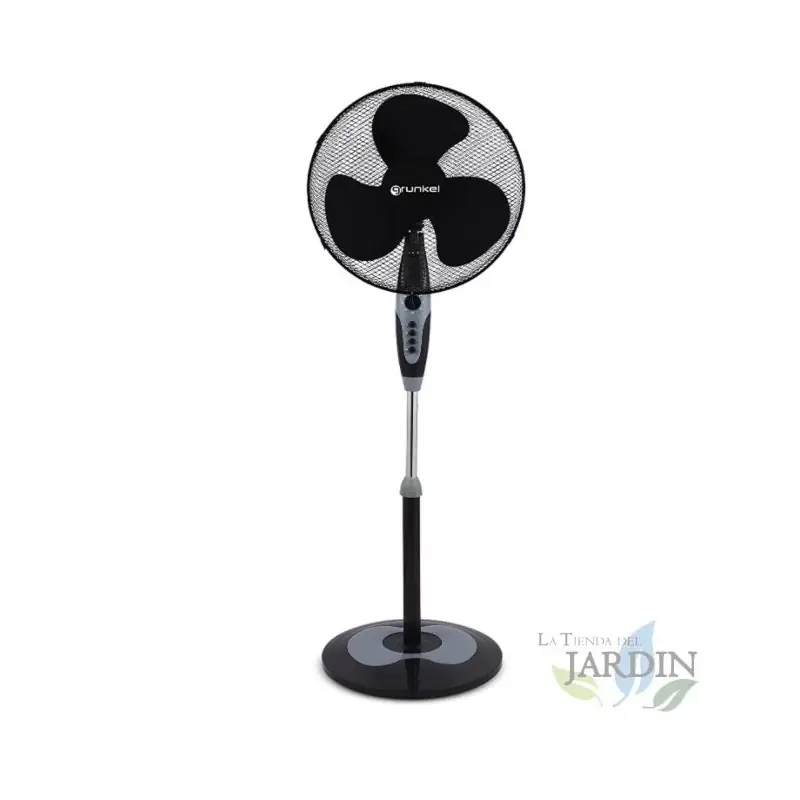 Ventilador de Pie Grunkel, 50W, 3 Velocidades, Temporizador 60 min | Aire Fresco | Altura Regulable Envío Exprés
