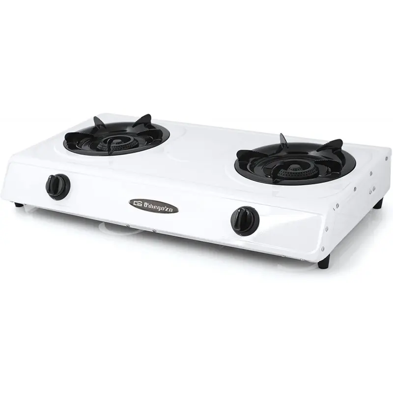 Hornillo a gas 2 quemadores | Gas butano/propano | Encendido piezoeléctrico | Cocina portátil | Acero inoxidable Precio Rebajado