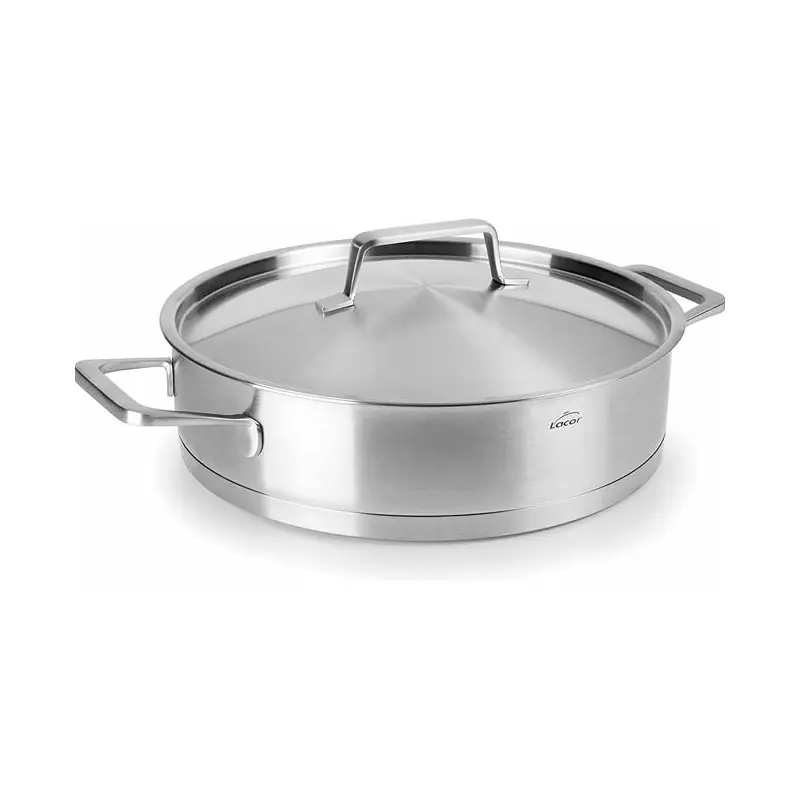 Tartera Lacor acero inoxidable antiadherente con tapa | Capacidad 4 Litros | 28 cm | Tarteras inox | Utensilios de cocina A Buen Precio