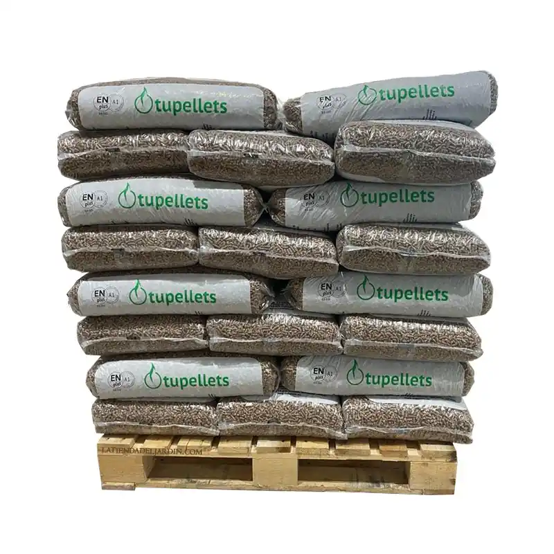 Disponible Ahora 300 Kg Pellet de madera natural 100% para calefacción | 20 sacos de 15 Kg | Combustible ecológico | Energía renovable