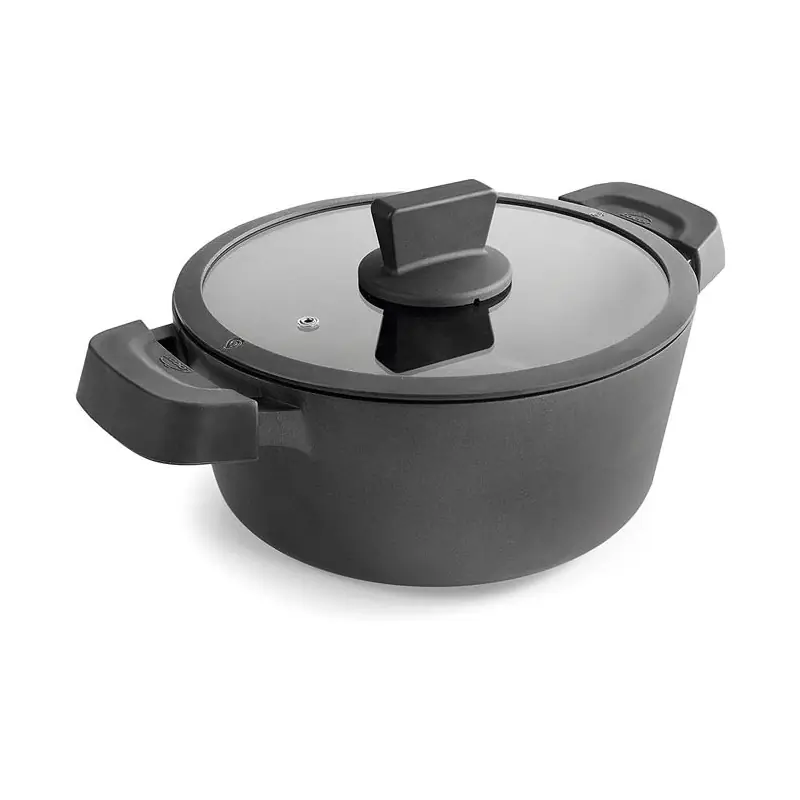 Cacerola con Tapa Antiadherente Titanium Pro 4.4 L | Aluminio | 24 cm | Cacerola profesional aluminio | Lacor Precio Bajo