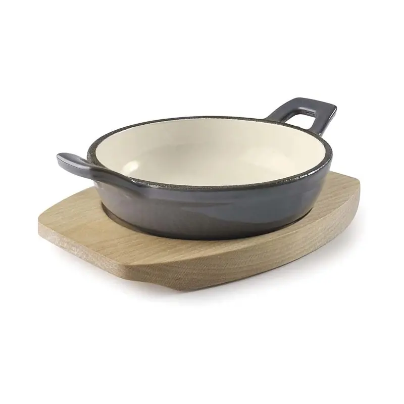 Entrega Rápida Cacerola Gris Redonda de Hierro | 720 ml | Ø 18.5 cm | Cacerola horno hierro fundido | Lacor